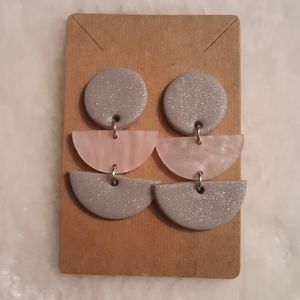 Homemade clay earrings